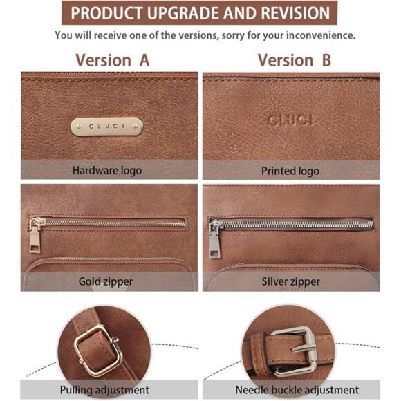 Crossbody Purse for Women Multi Pockets Bag Vegan Leather Small Shoulder Purse - Picture 2 of 7